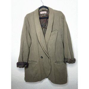 Free People Rowan Jacket Women Large Green Gauze Blazer Oversized Casual P